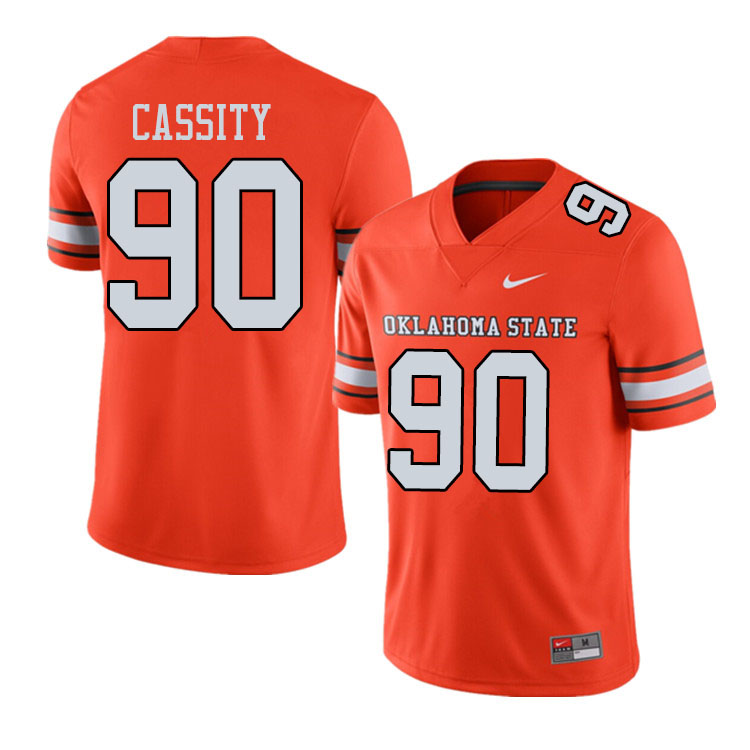 Men #90 Braden Cassity Oklahoma State Cowboys College Football Jerseys Sale-Alternate Orange